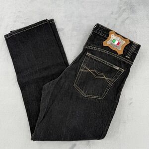 Vintage Y2K Paco Sports Mens Black Denim Jeans Straight Leg Sz 30W 30L
